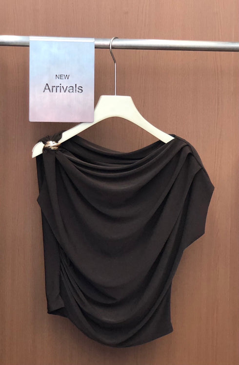 Wide Cowl Neck Design Top